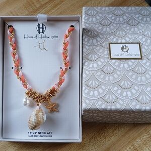 House of Harlow 1960 Pink and Gold Necklace
